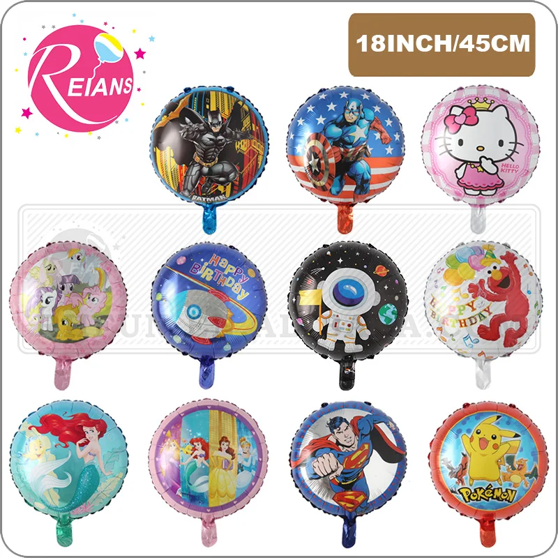 18inch cartoon anime pikachu round foil balloons children classic toy Inflatable helium balloon happy birthday balls party decor