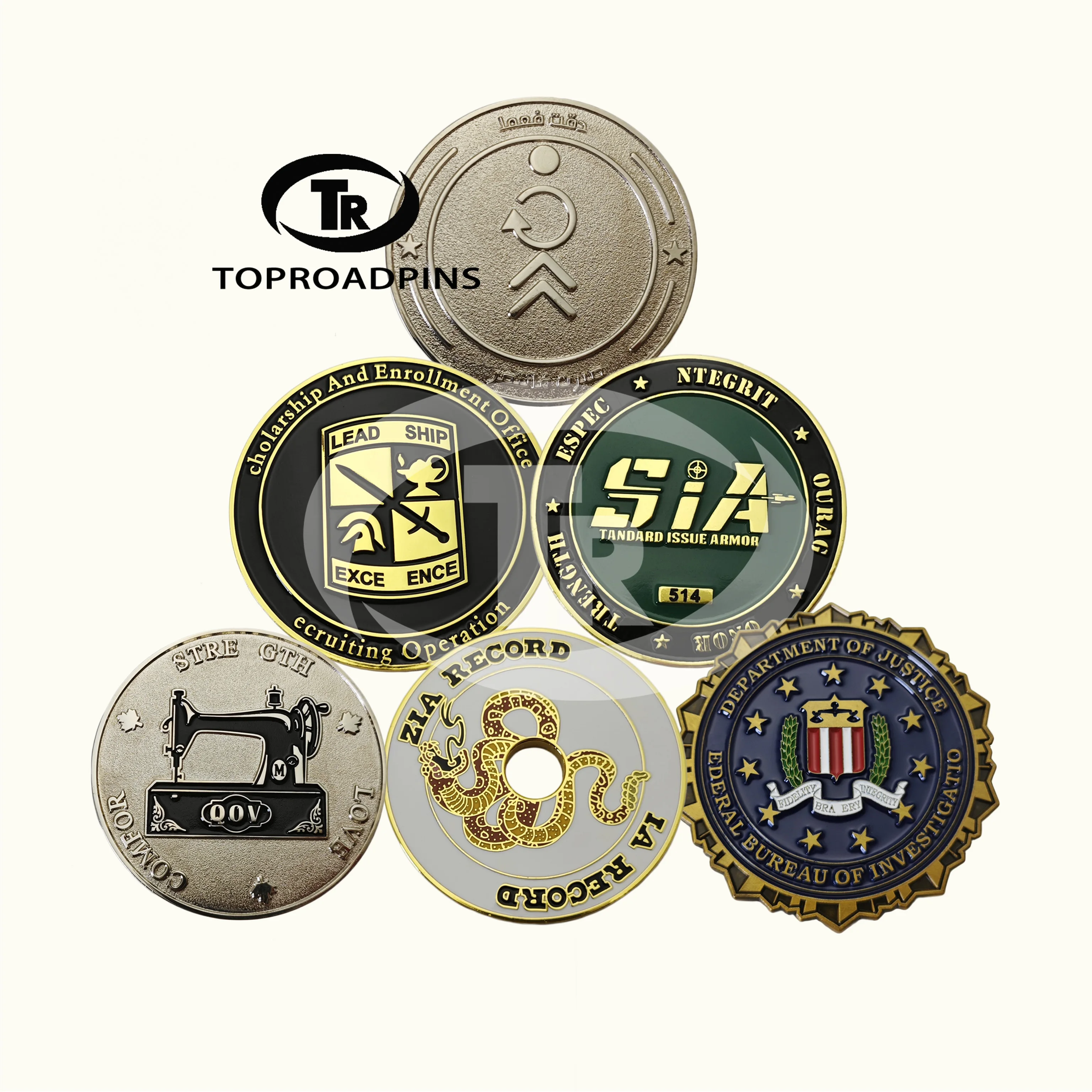 Classic Price Cheap Assorted Patterns Personalized Fashion Gold Supplier Anniversary Coin