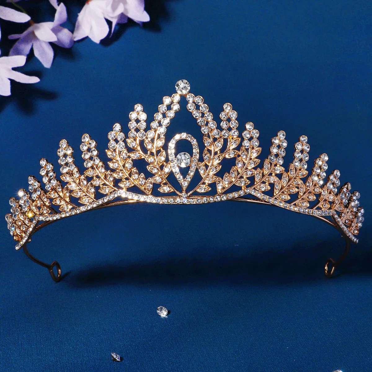 New Design Alloy Rhinestone Crowns Bridal Wedding Crystal Tiara Princess Pageant Party Crown Fashion Jewelry