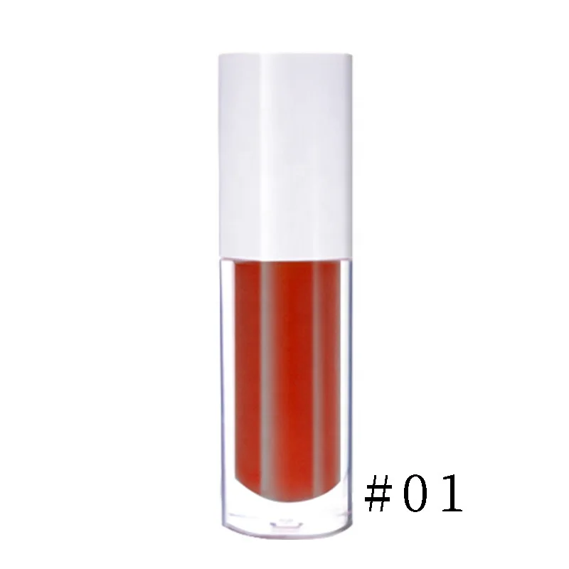 White Lid Matte Liquid Lip Blush High Pigmented Long Lasting Private Label Oem Round Shape Single Creamy Face Blusher 5 Colors