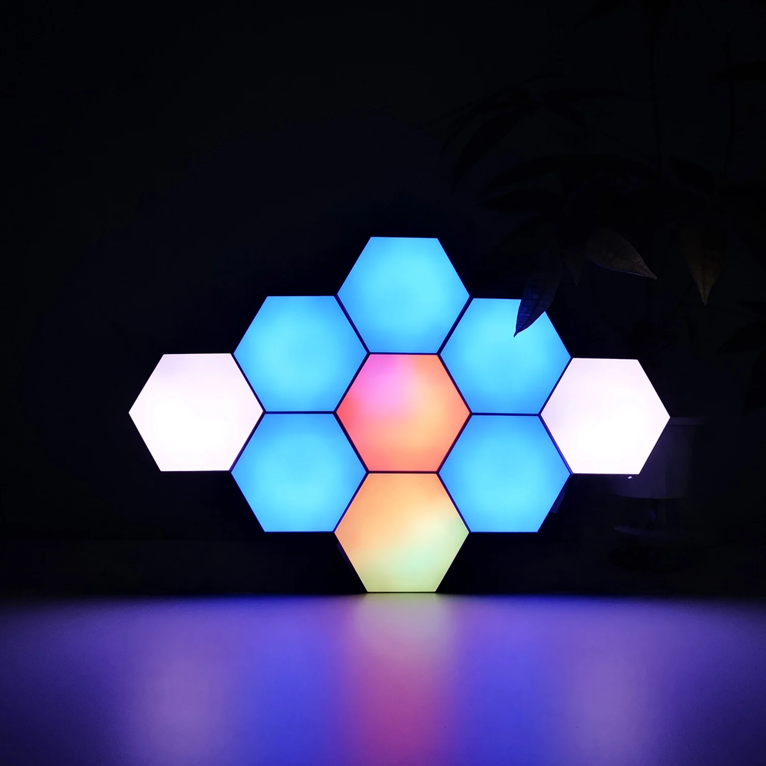 DIY Design Color Changing Phone App controlled Hexagonal Led Light For Decoration Gaming Room Lights