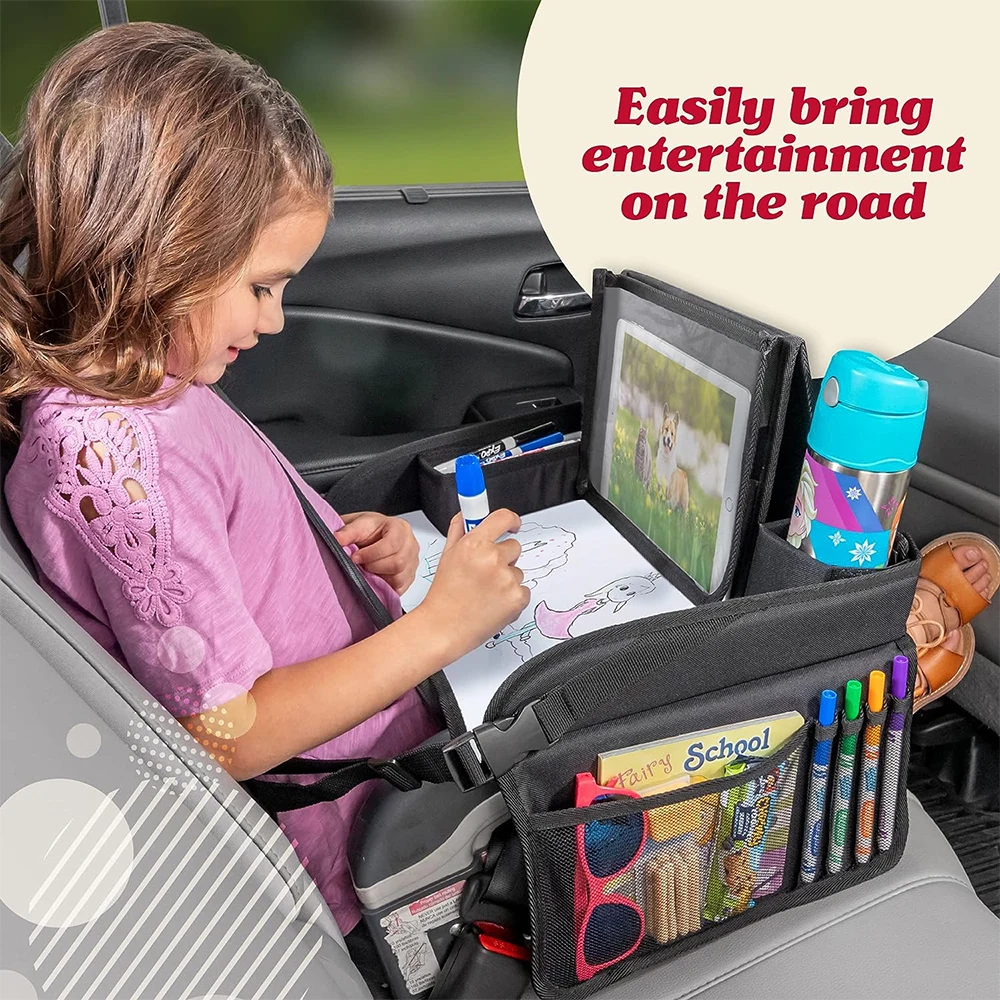 Factory made Car Seat Organizer Kids Travel Tray for Kids Toddlers Activities in Car Seat