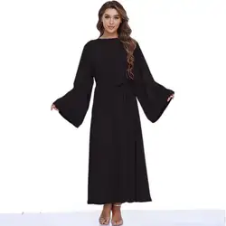 2022 Amazon Best Seller Maxi Long Sleeve Middle East Arabic Islamic Clothing Robe Women Modest Abaya Muslim Dress For Ladies