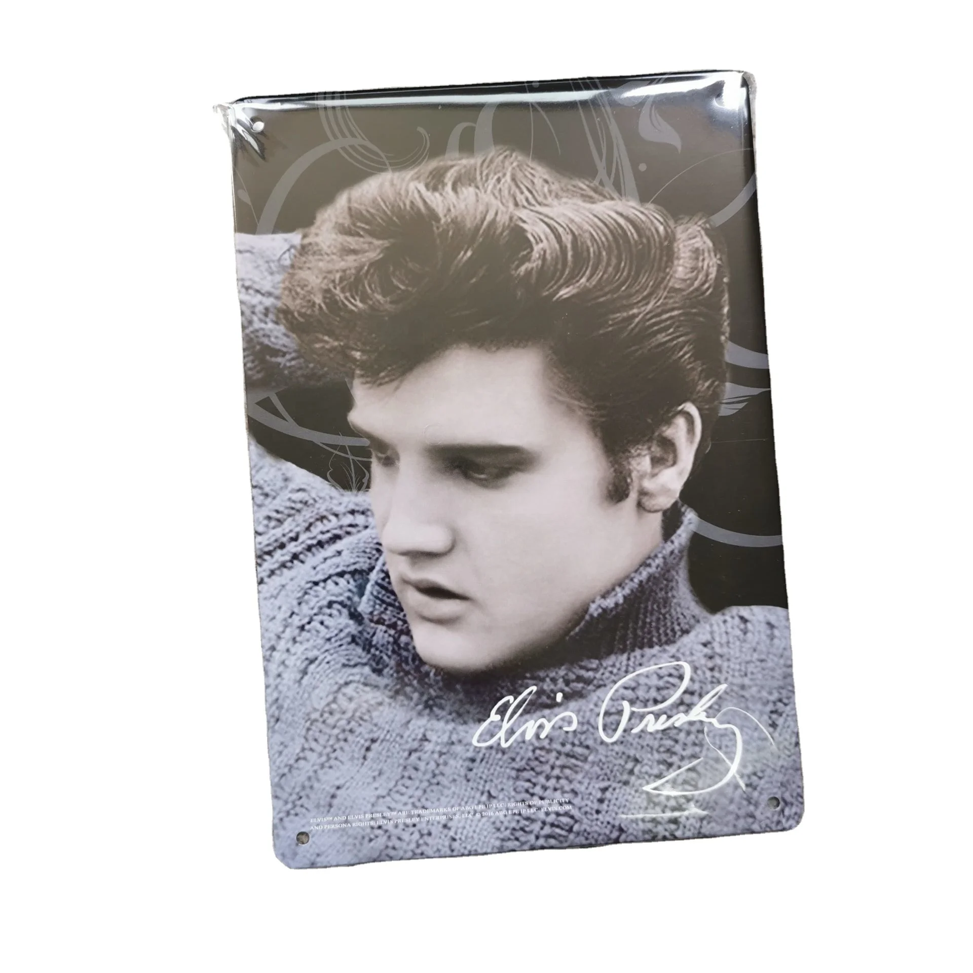 Factory directly custom whosale  high quality full color printing embossed tin sign metal sign