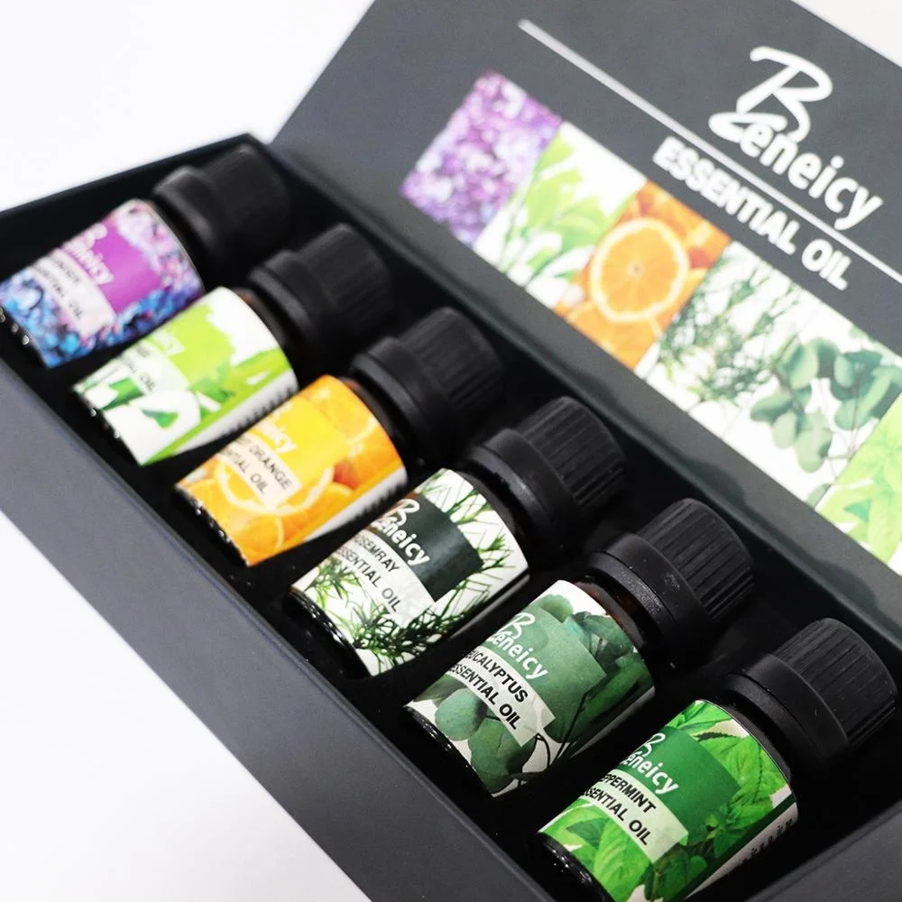 Private label custom 10ml organic certified 100% hot pure essential oil set for aromatherapy use