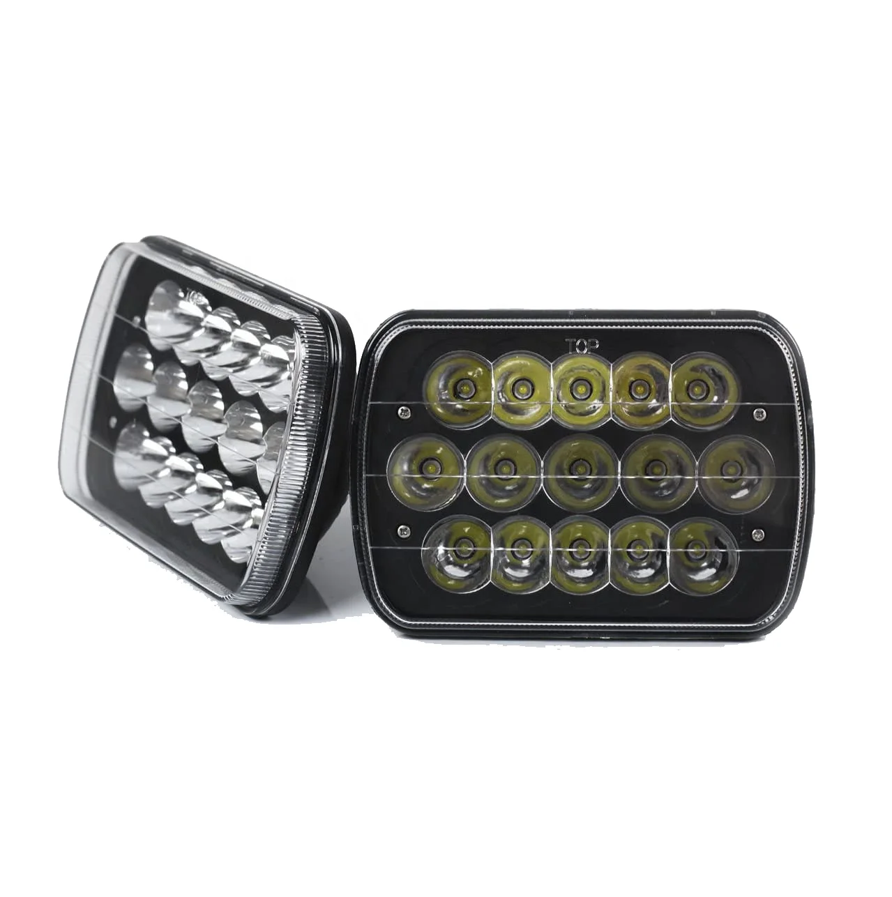 7x6 светодиодные фары в черном корпусе 5x7 H6054 светодиодные фары Ближний/Дальний свет 7x6 прямоугольные фары для грузовиков