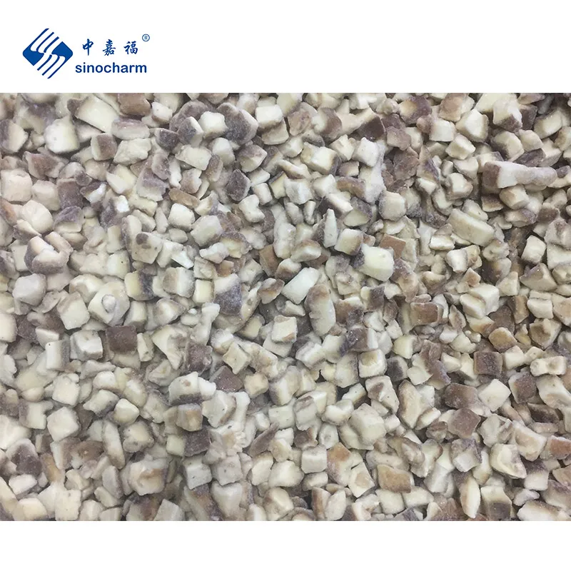 Sinocharm BRC-A одобренный IQF Shiitake гриб iqf случайные вырезать Замороженные шиитаке diced