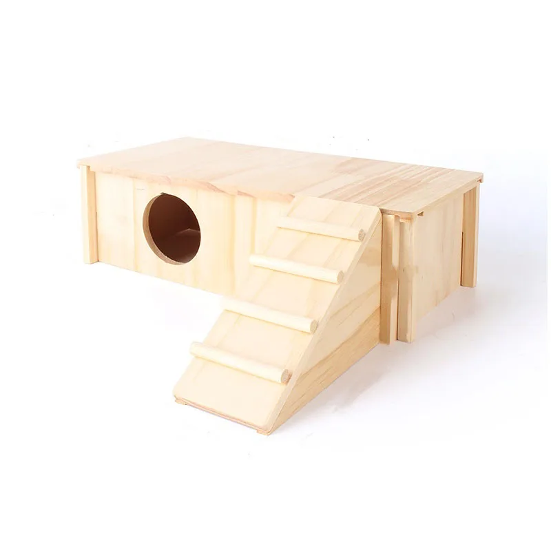 With stairs Shelter Hamster House maze Wooden toys Small animal toys
