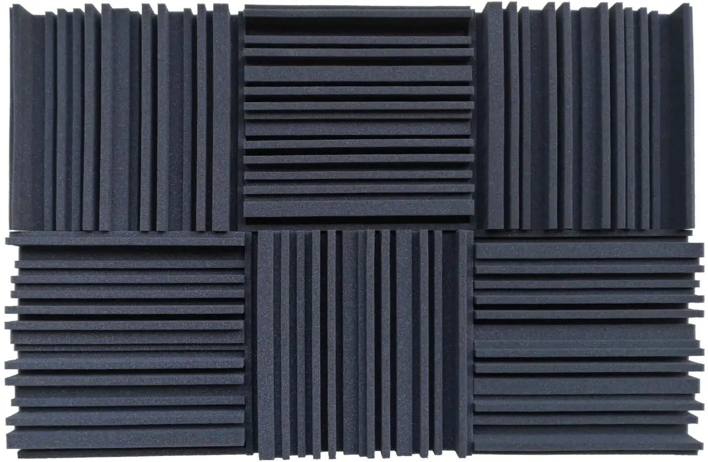 
BOSTOP Acoustic Absorption Foam Panel Broadband Sound Absorber Periodic Groove Structure 12' X 12' X 2' 