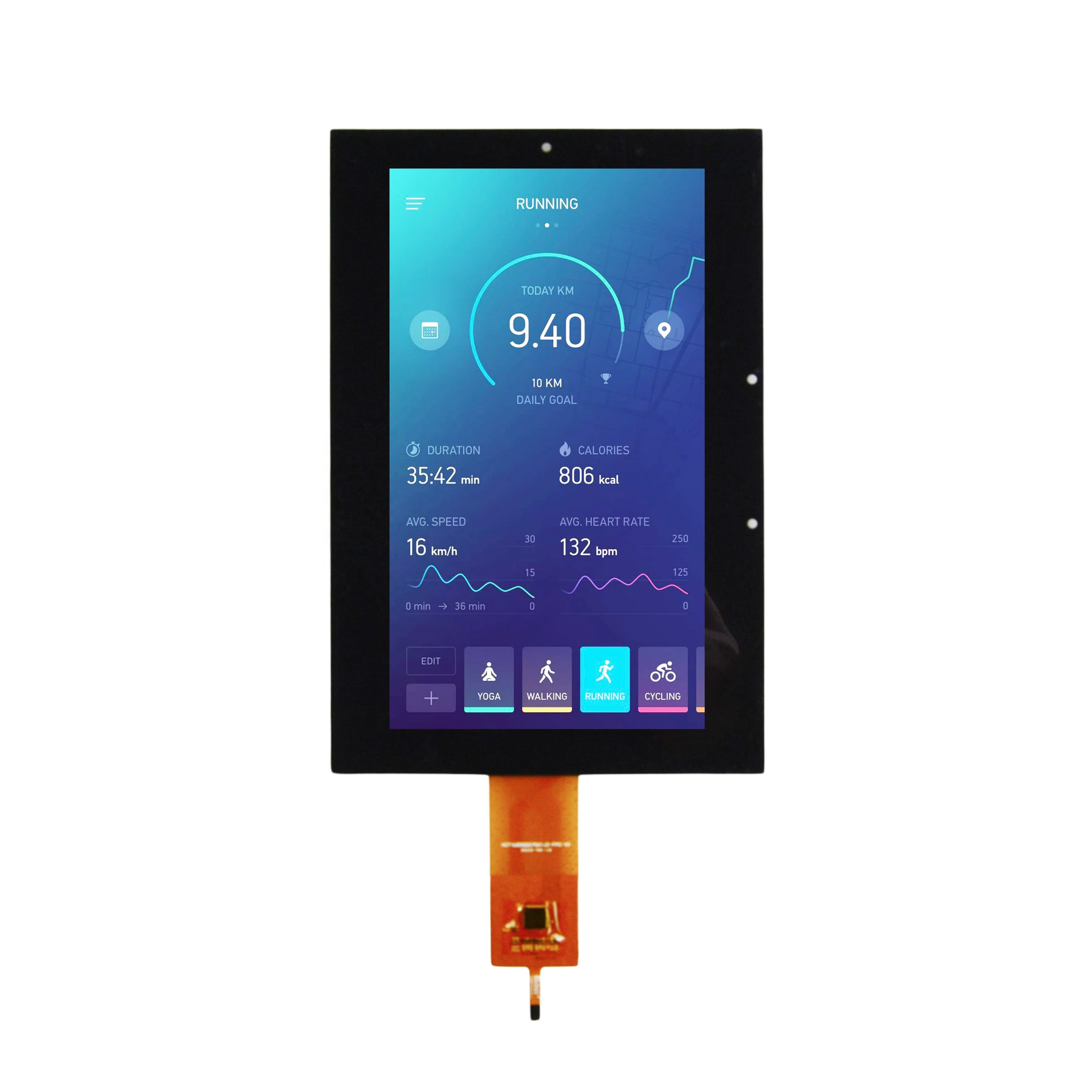 Умный дом автоматизация управления портретным IPS дисплей 800x1280 MIPI LCD PCAP сенсорный 7-дюймовый модуль дисплея все в черном OCA склеивание