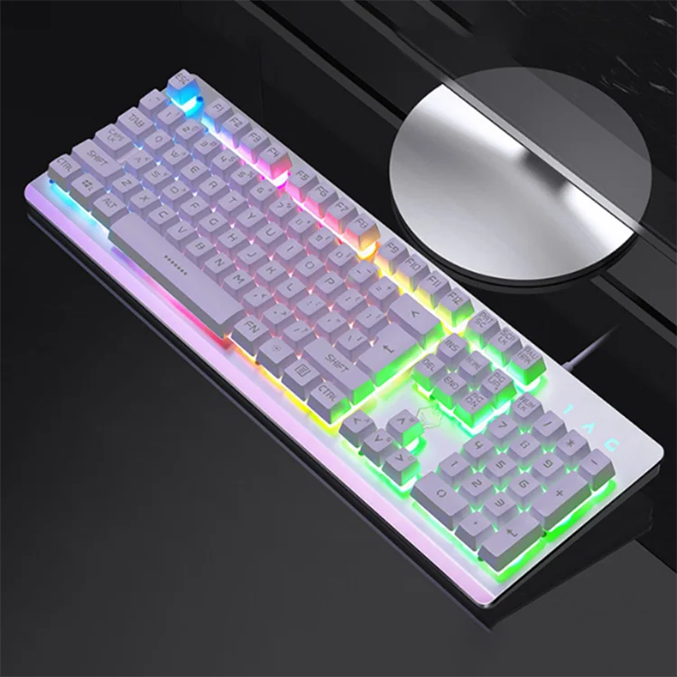 Красочное освещение игровая механическая клавиатура для ПК геймера