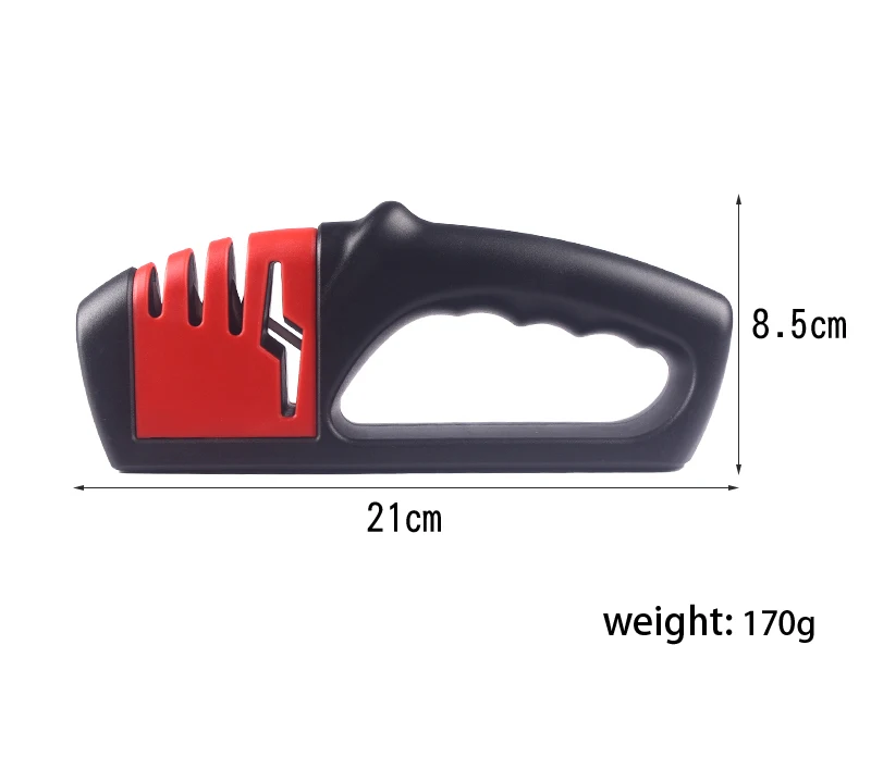 Kitchen Accessories Stainless Steel Plastic Handheld Knife and Scissors Sharpener Professional 4 Stage Kitchen Knife Sharpener