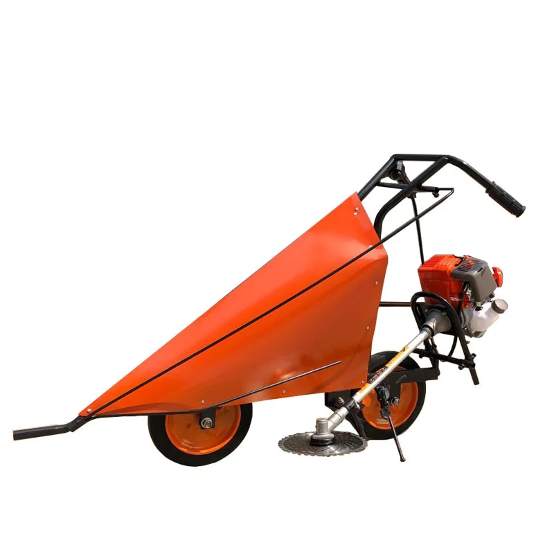 Small corn pepper soybean straw swather hand push windrower gasoline harvester