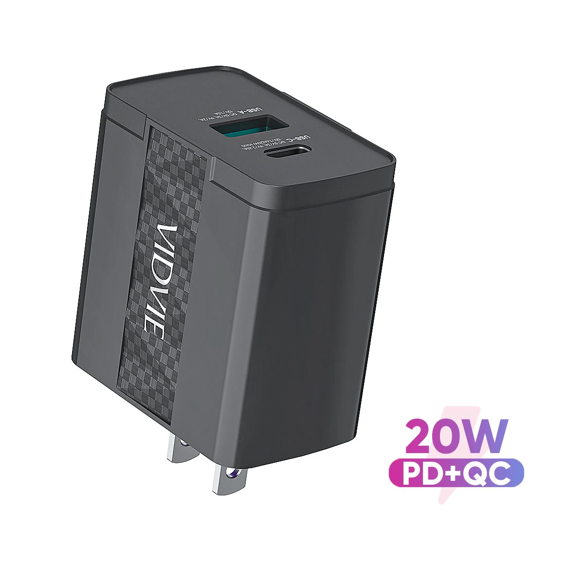 VIDVIE Commonly Used Multiport USB Type C USB A 2 Ports 20W Outlet Fast Charging Head Home Adapter Charger