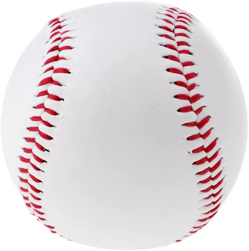 Standard 9 inch Blank White PU Training Baseball Softball Practice Team Sports Game Base Ball with Red Stitching