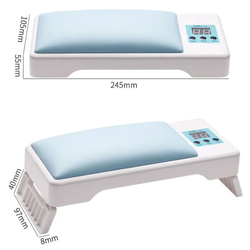 24LED Nail Dryer Lamp 72w All Gel Polish   2 in 1 Foldable Nail Hand Pillow Dryer Manicure Lamp Equipment Rest Stand