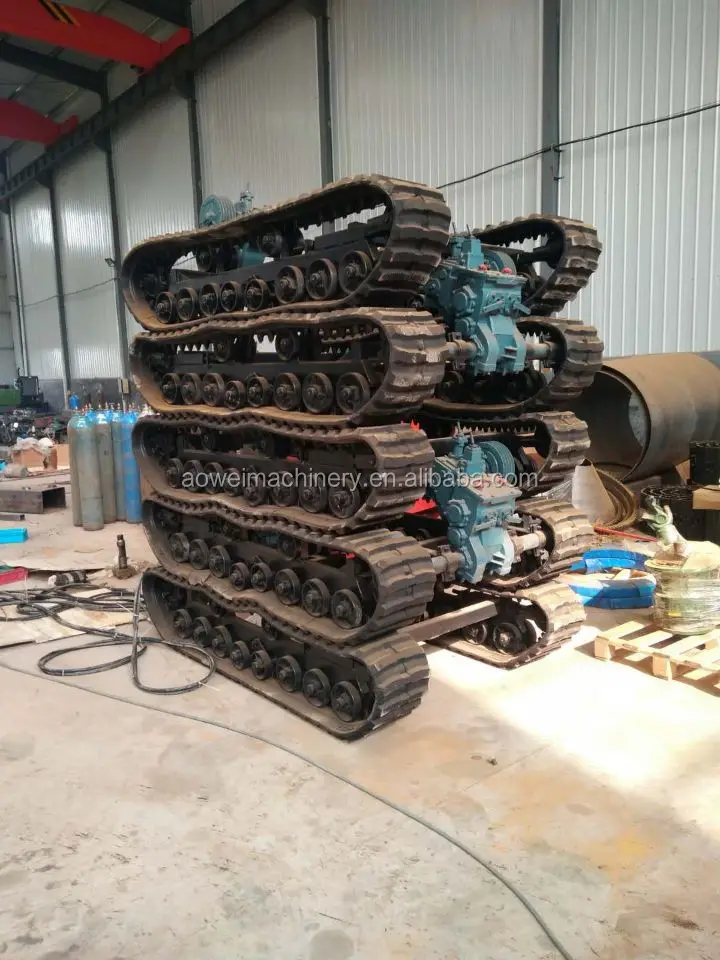 steel tracked rubber crawler330X150X250 cm Agriculture Tracked Vehicle Crawler Chassis Tractor Rubber Track Undercarriage System