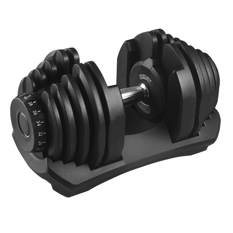 Free Weight 40kg 10lb-90Lb Gym Dumbbell Set Training Equipment Exercise Strength Core Quick Adjustable Dumbbell
