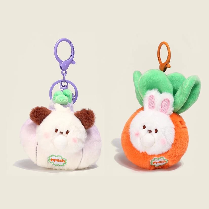 Hot-selling Cartoon Pendant Stuffed Animal Vegetable Bubbles Bag Prime Doll Plush Keychain Toy
