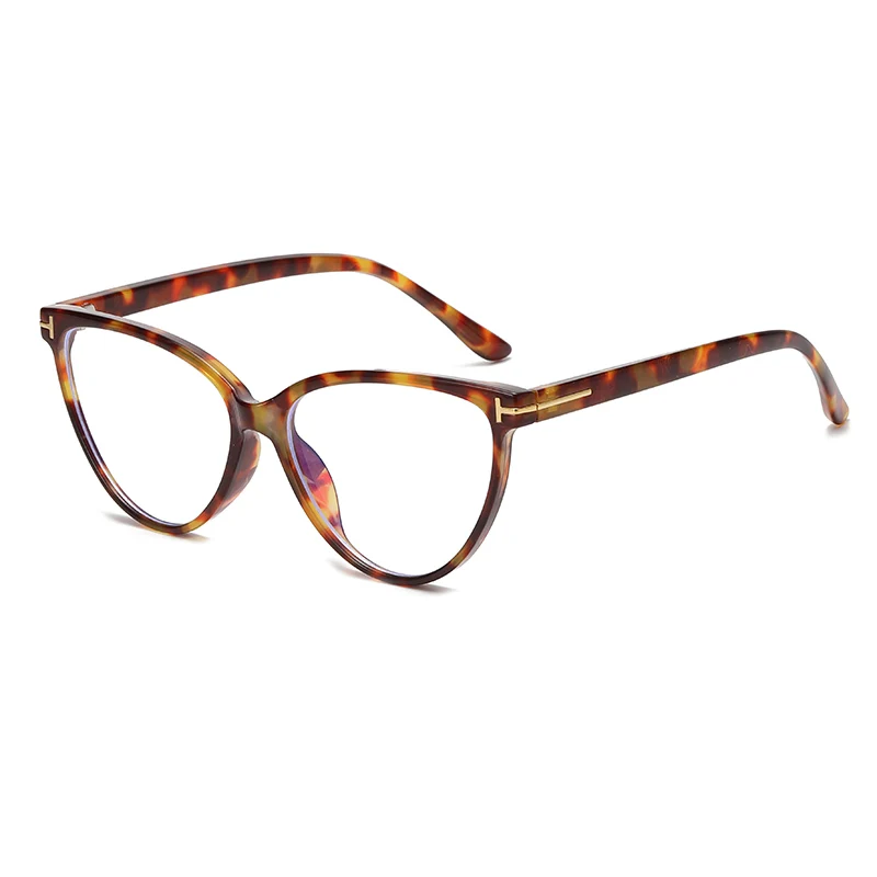 5070Big  frame cat eye anti blue light glasses men retro T-word rice nail frame glasses women spice decorative glasses
