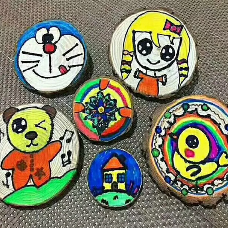 Discs for Wood Burning Painting DIY Projects Wood Slices Natural Unfinished Round for Crafts