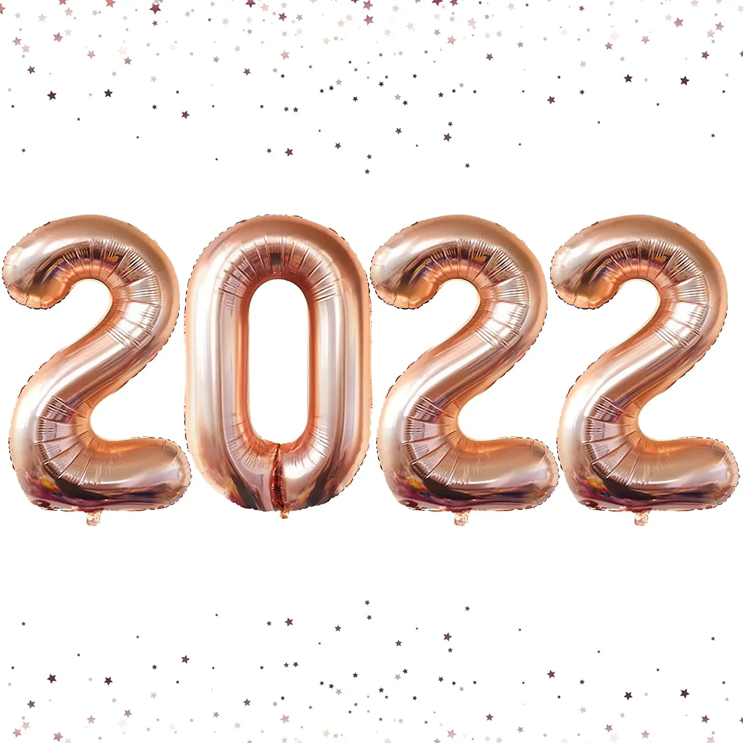 New Year decoration colors 2022 number aluminium foil balloons for party