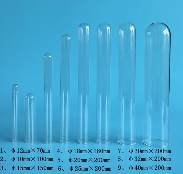 Chemical laboratory equipment high borosilicate glass test tube 30*200mm