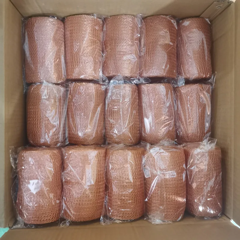 5 inch 100% Rustproof copper mesh screen roll / pest control copper fabric for hole blocking