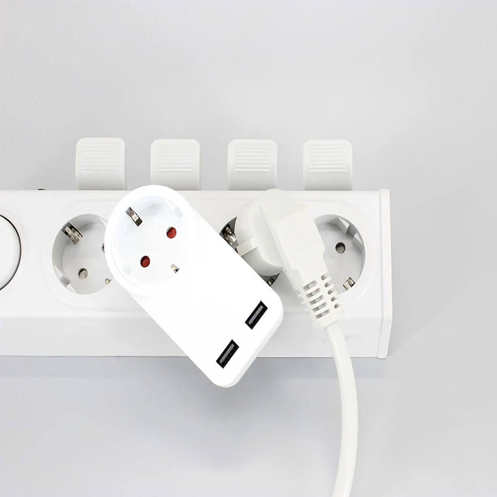 European Travel Plug Adapter Electrical Plug Socket Universal Travel Adapter Power USB quick Charger wall Outlet