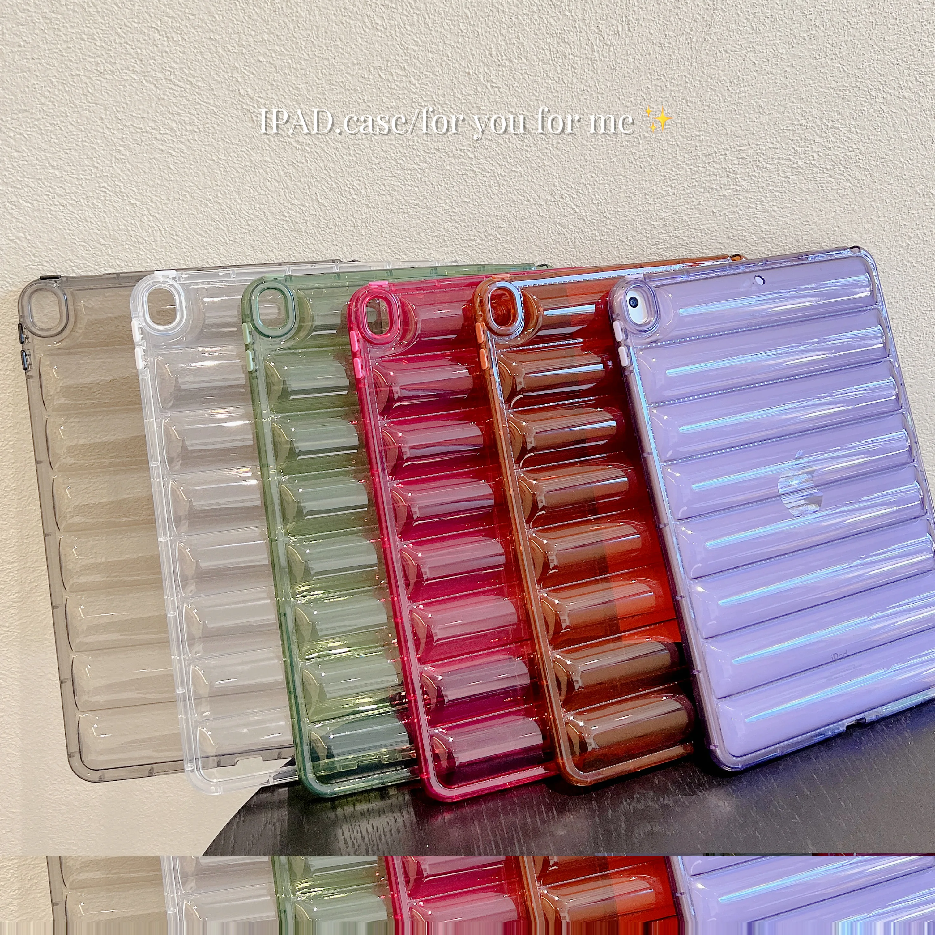 Down Jacket Tablet Case Colour Transparent Tpu Soft Back Gasbag Cover For Ipad Mini 6 8.3 Air 10.2 10.5 Pro 12.9 2021 Ipad 7 8 9