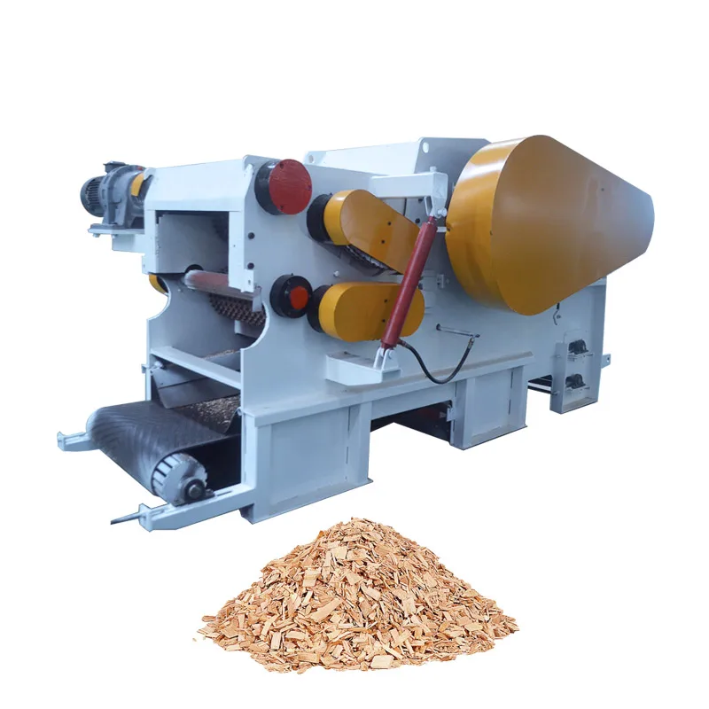 High efficiency large capacity drum wood chipper