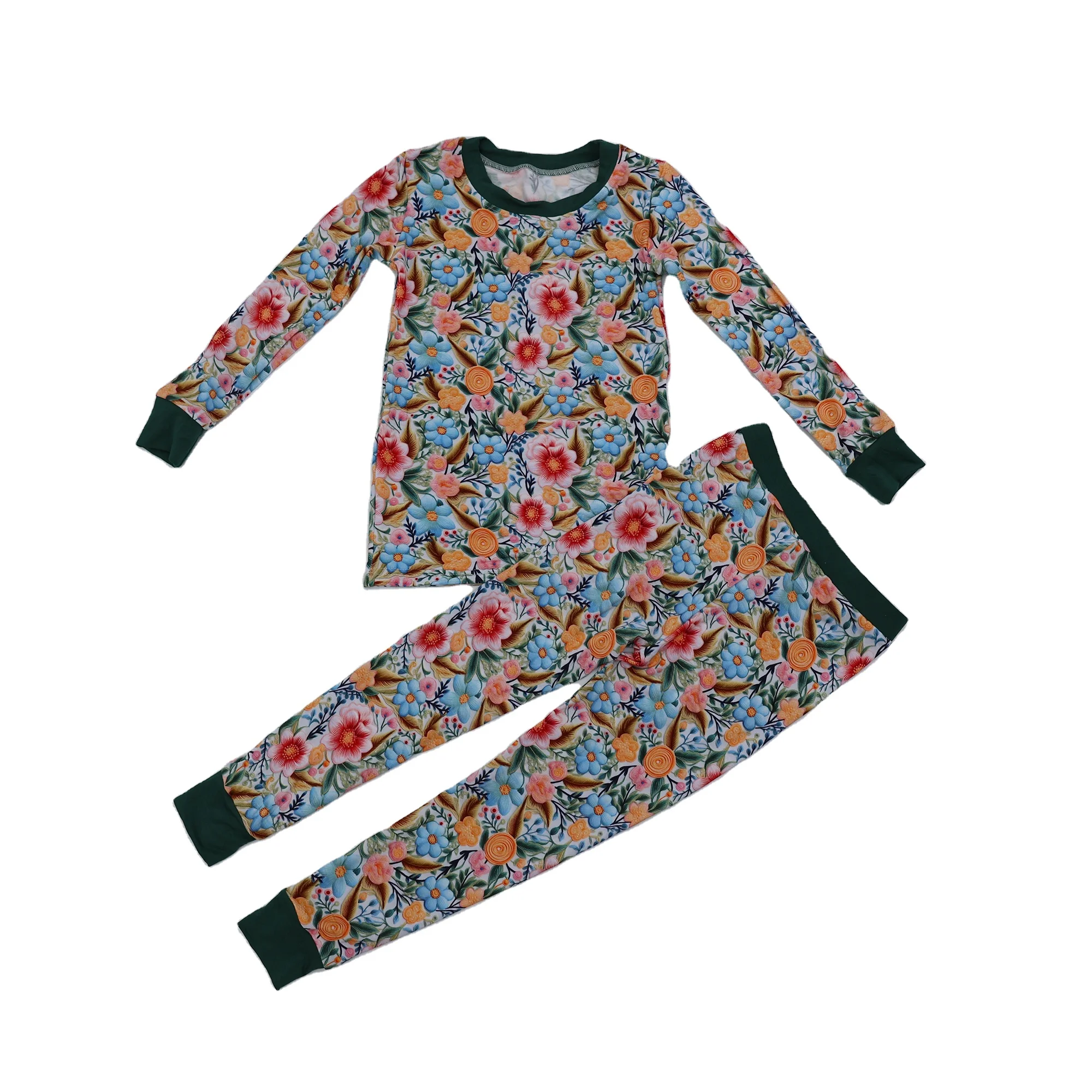 Qingli OEM Custom Printing Cozy Cotton Pajamas Kids Pijama Set Baby Boys And Girls Pyjamas Set