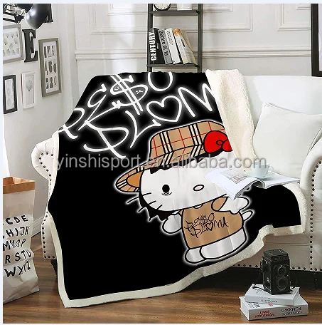 HOT Peso pluma nice Sublimation fleece travel throw blanket custom Printed blanket wholesales