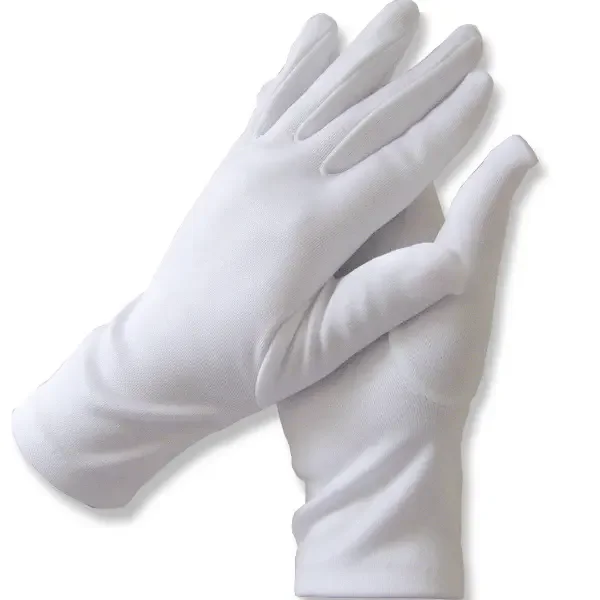 cotton Gloves White White Safety Inspection white Black Cotton Hand Glove ESD Pure safety gloves cotton