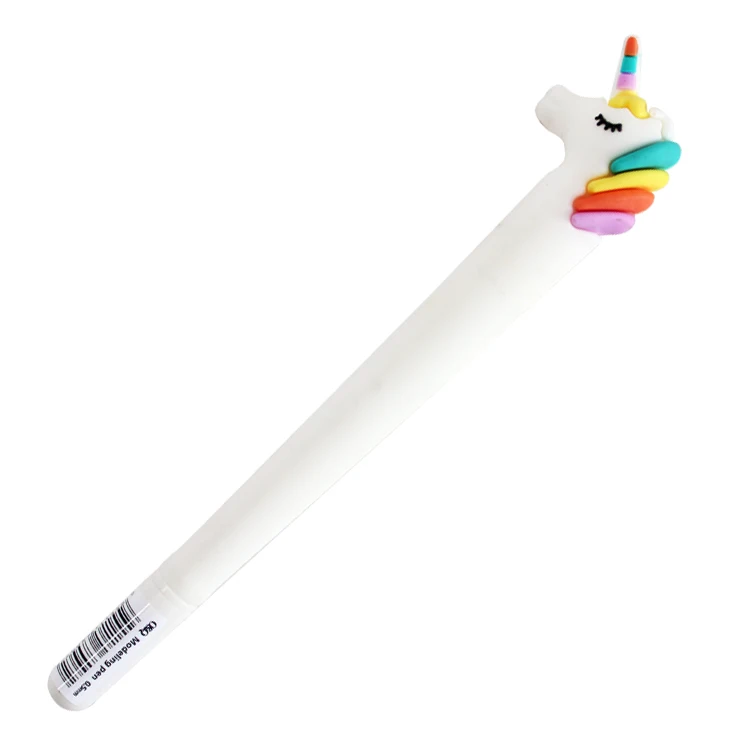 O&Q original manufacturer dreamy Unicorn hard silicone Macaron color pen body stylo gel ink pens with replacement refill