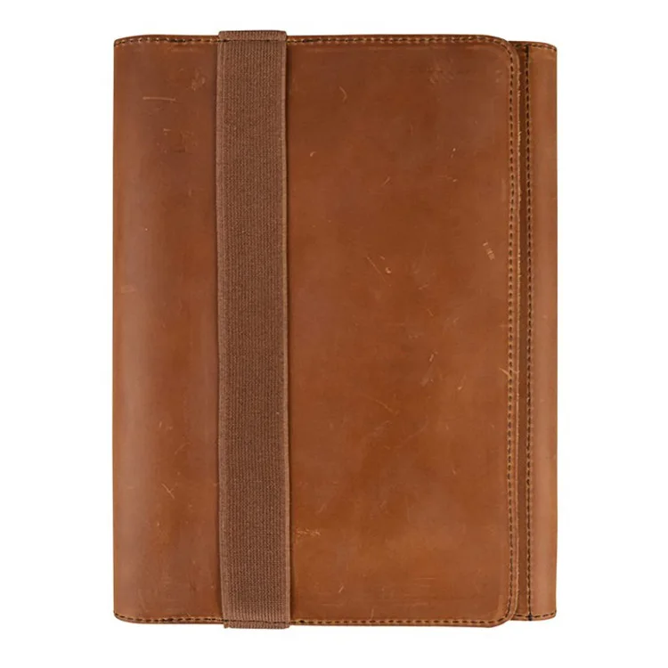 Портфель бизнесменов для студентов эластичная лента закрытие pu и коровья кожа тройной складной кожаный портфель