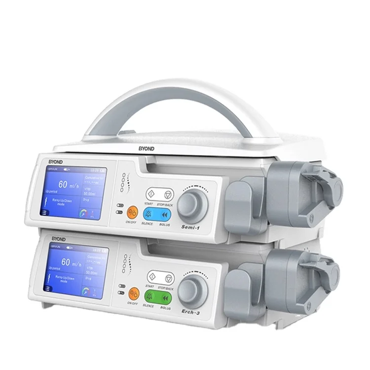 BYOND 3.5 inch LCD touch screen portable Cheap Price Medical V Infusion Pump with WIFI function