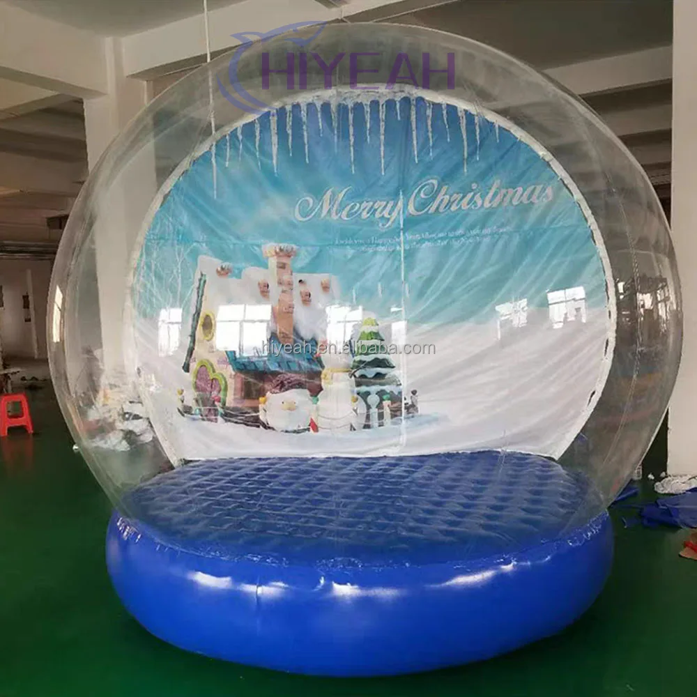 Outdoor Advertising Inflatable Snow Globe Balloon / inflatable Christmas snowball for decoration