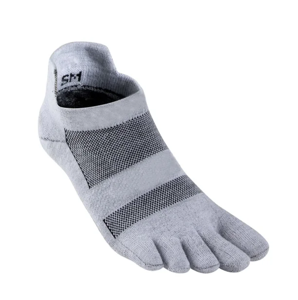 Custom Wholesale Mens Gray Mini Crew Coolmax Five Finger Split Toe Socks