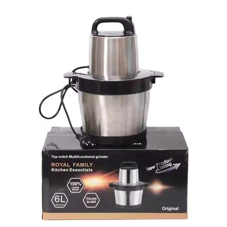 6L 1000W Electric Meat Vegetable Fruit grinder Stainless Steel fufu machine blender for home