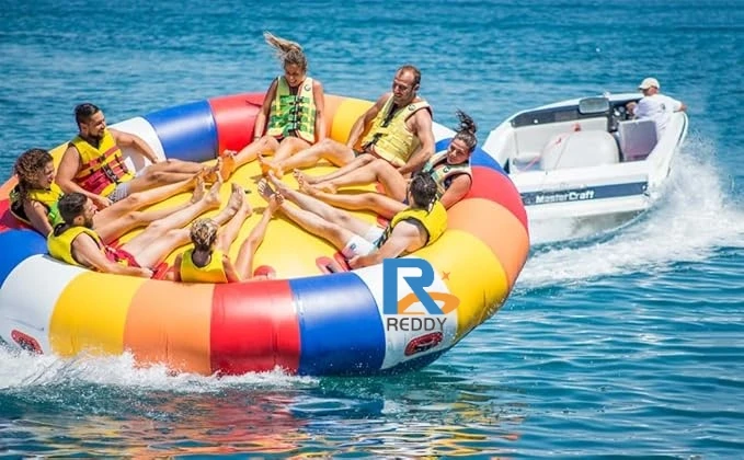 Water Sport Game Disco Boat Towable Water Toy Inflatable Spinning UFO Towable Tube