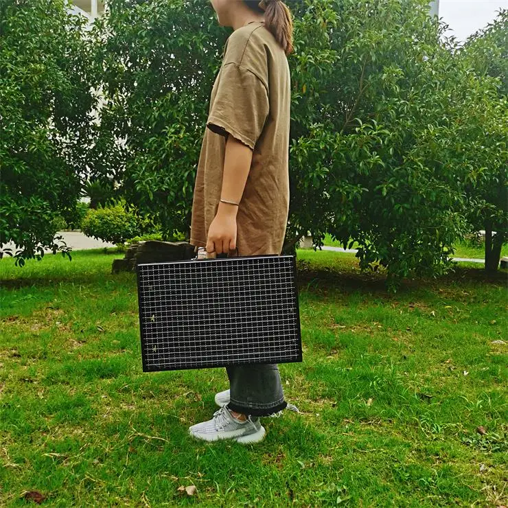 Outdoor charcoal household folding barbecue grill grill full set of tools stove black steel stove