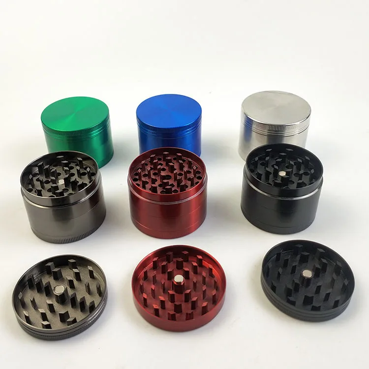  custom logo 4 layers tobacco grinders jar mini hemp spices 4pc metal weed
