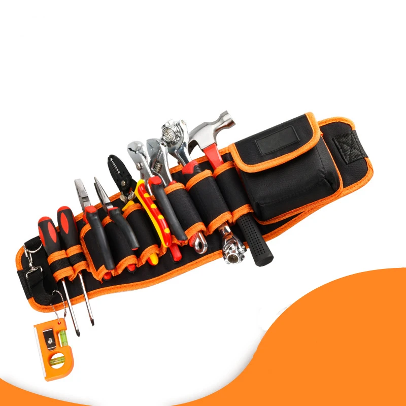 Multi-functional polyester waterproof electrician fanny pack waist tool kit bag