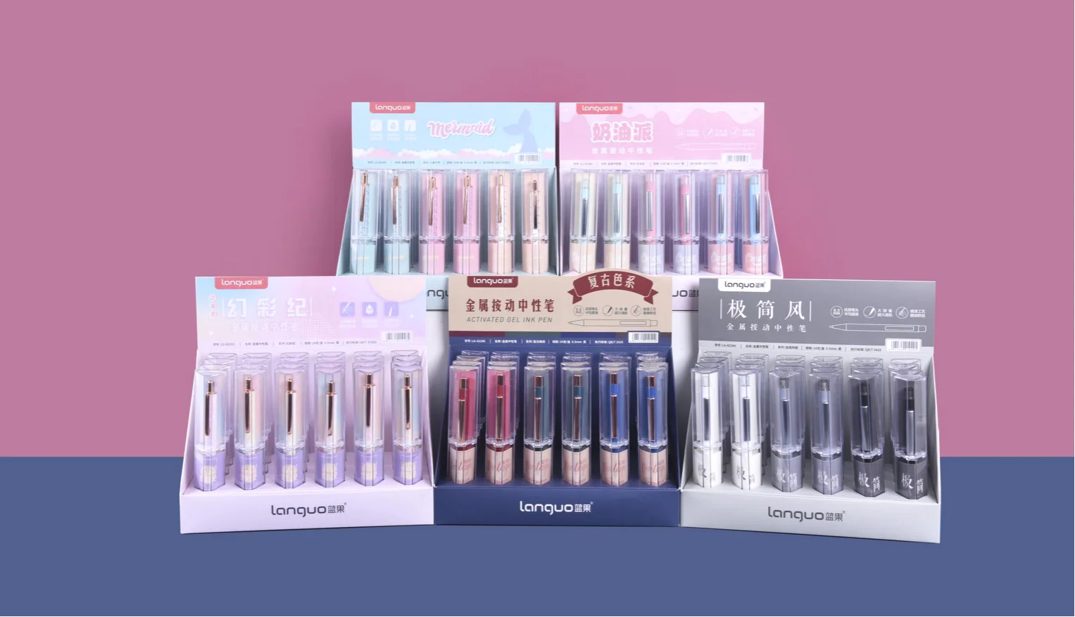 Unique Design Gift Metal Ball Pen Minimalist Style Writing Smooth Black Ballpoint Pens