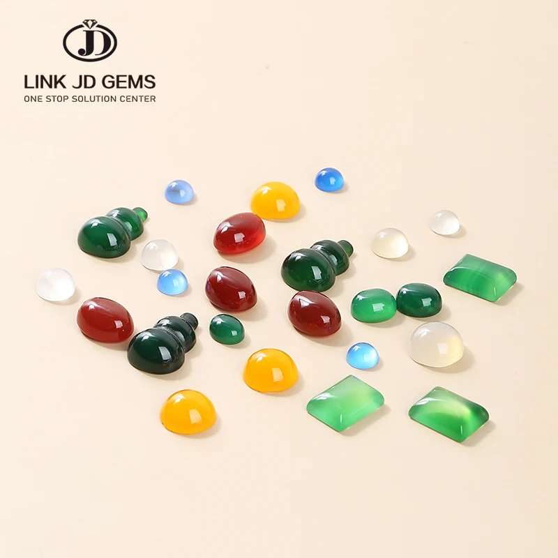 For Making Ring Bracelet Earrings Rough Natural Stone Multi color Cabochon  agate Gemstone Loose Beads