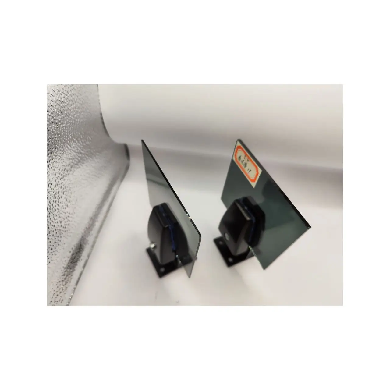 Decorative Black Glass 1.6mm Tiles Dark Glass Sheets Privacy Black Glass