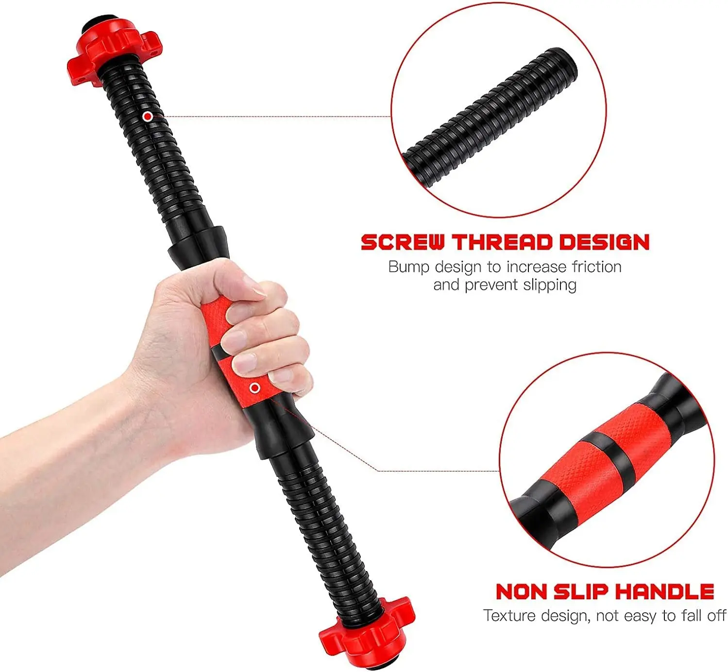 Plastic Dumbbell Bars Durable Dumbbell Handle Dumbbell Bars Barbell Handle for Training Sport Workout Gym