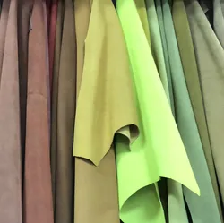 Stock various tan or white color genuine cow split suede leather nubuck leather factory for shoes upper