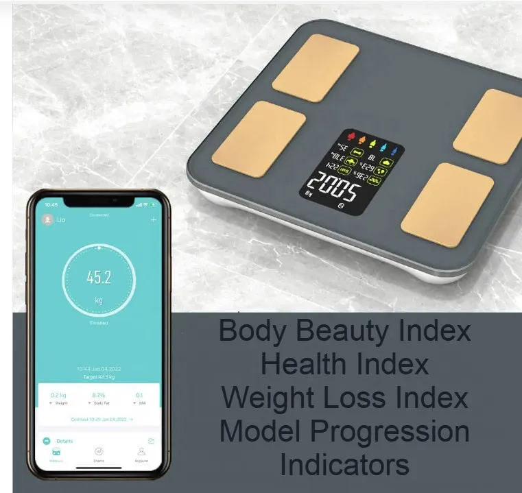 BMI Smart Digital Weight Analyzer 180KG Mini Digital Display Rectangle American Style Electronic Balance Scale Bluetooth Scale
